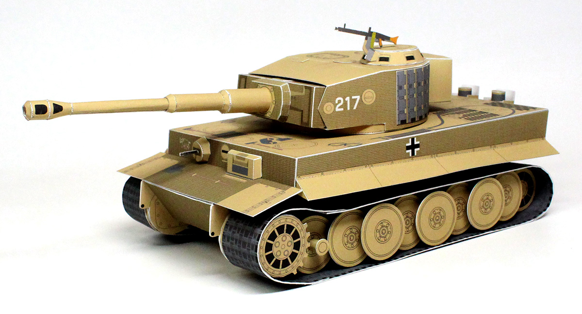 ティーガーⅠ重戦車 ペーパークラフト トップイメージ