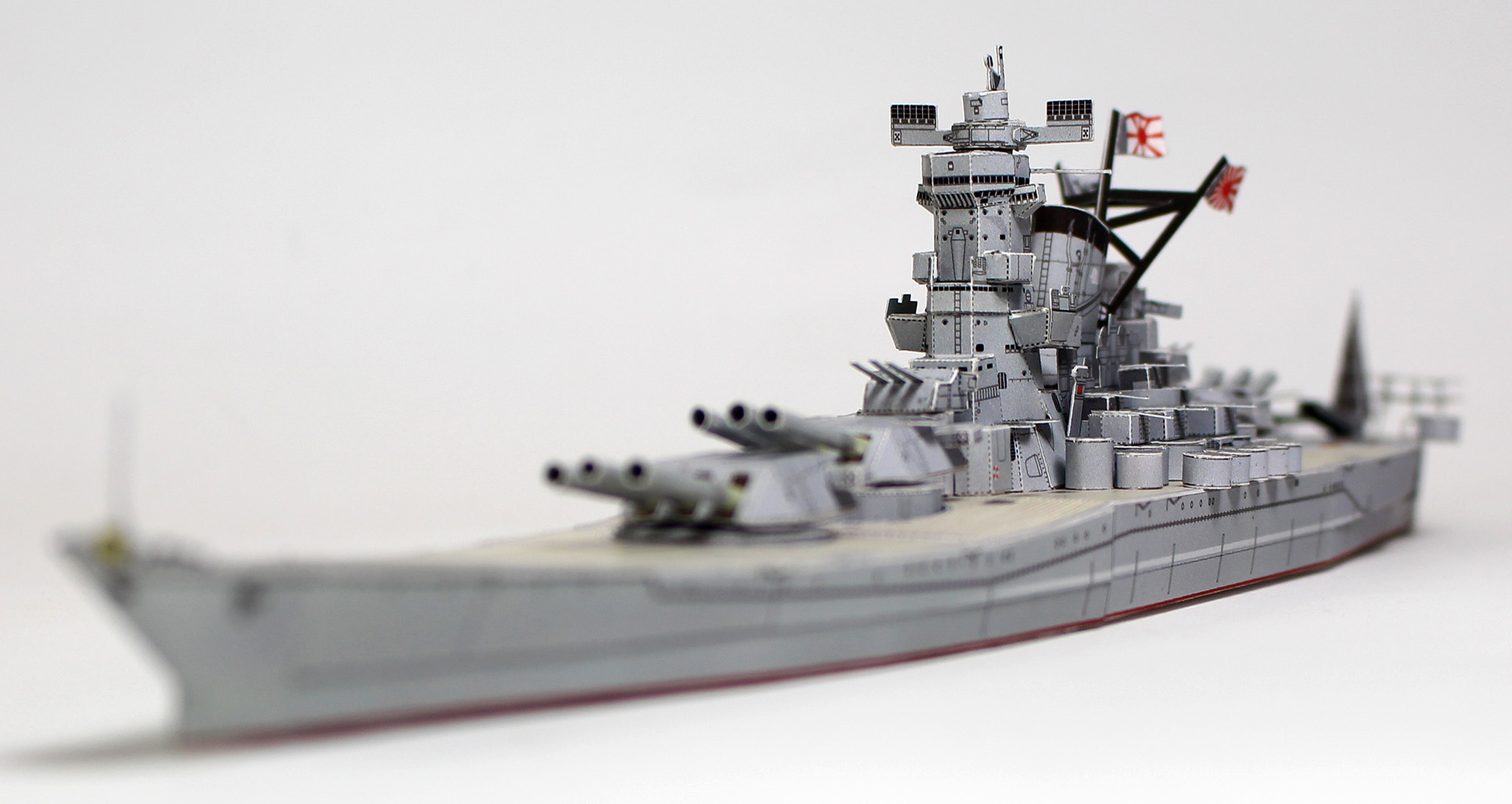 戦艦大和 1/700 ペーパークラフト 側面