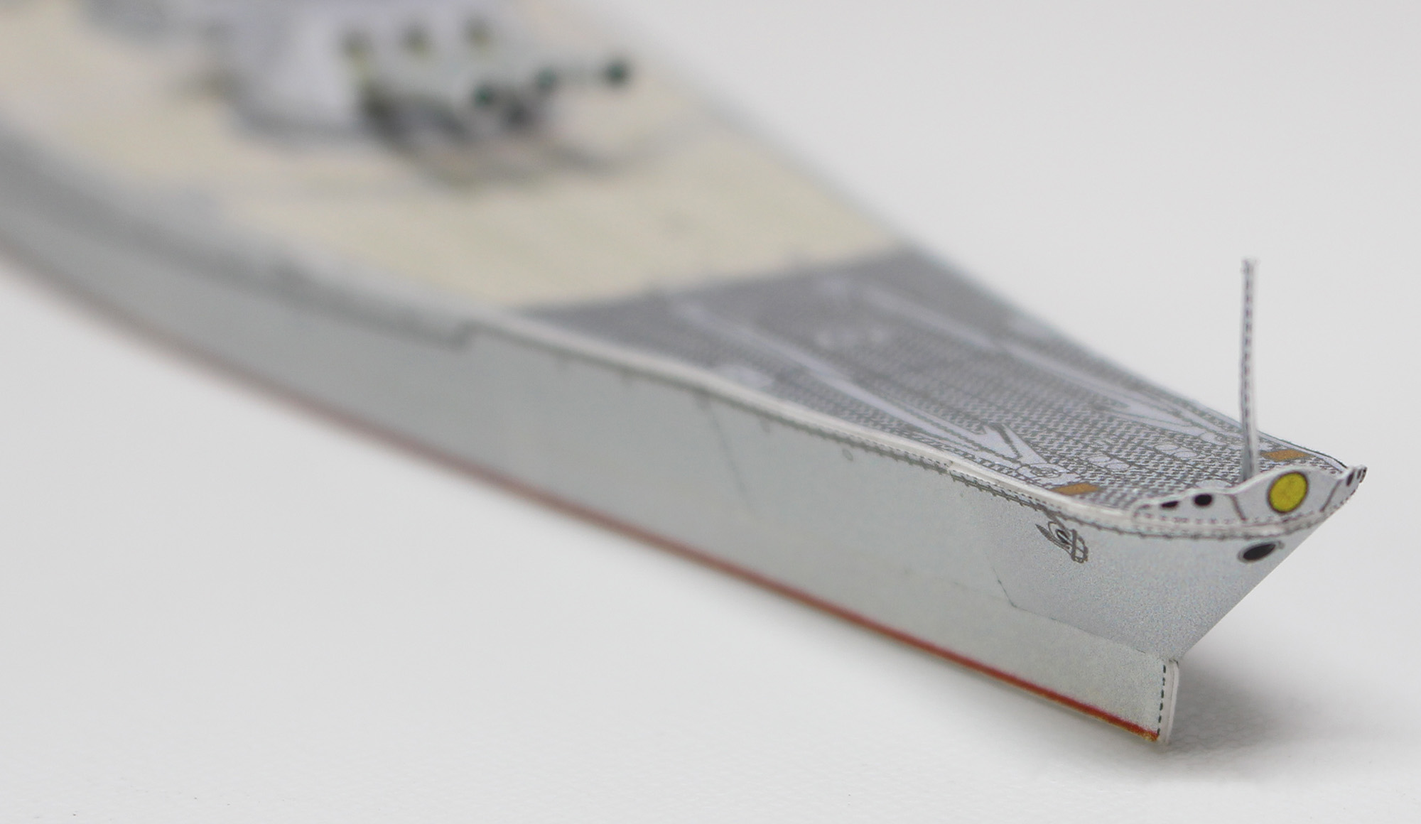戦艦大和 1/700 ペーパークラフト 艦首
